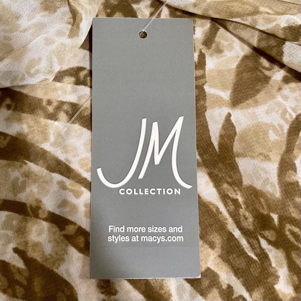 Women’s Sheer Animal Print Blouse Long Sleeve S JM Collection NWT - Picture 12 of 14